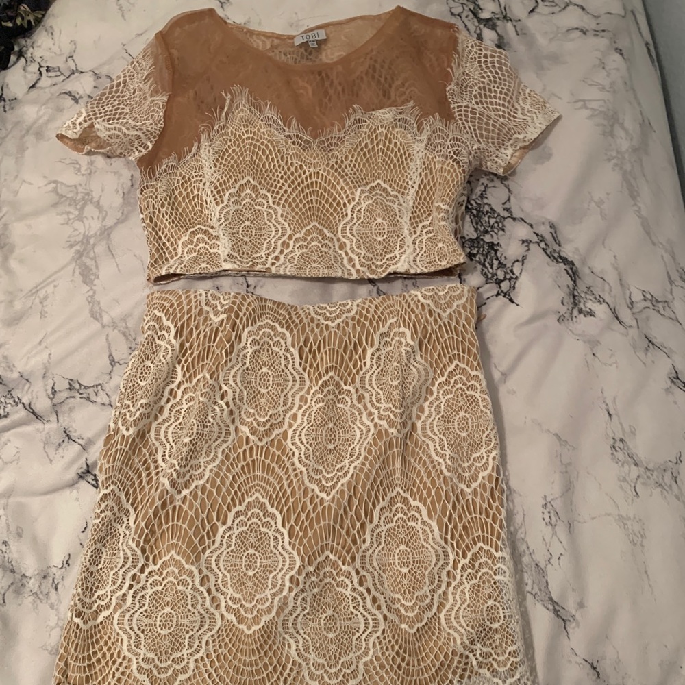 Lacey nude two piece outfit